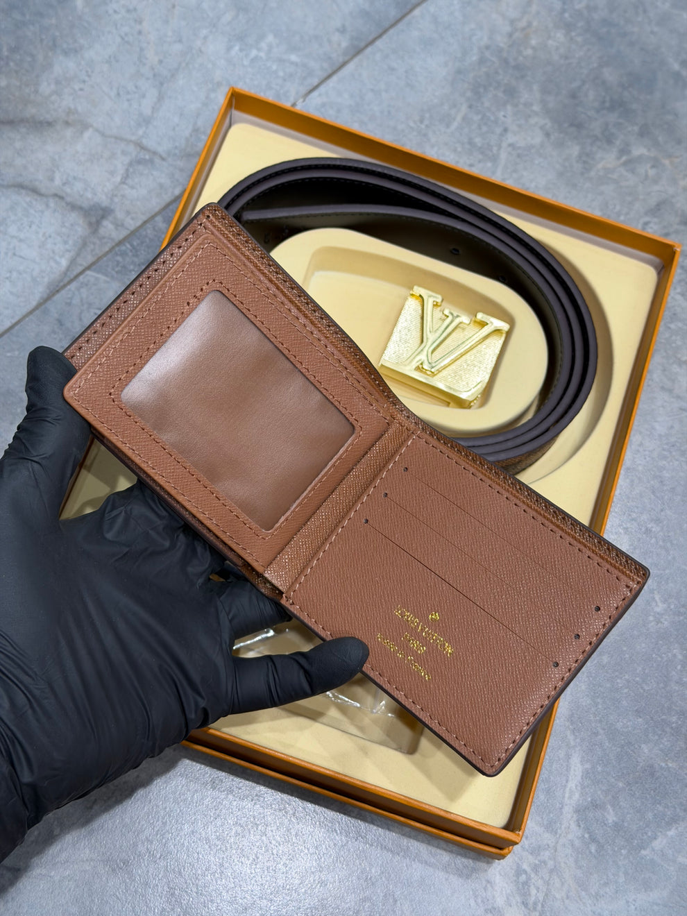 LV Wallet and Belt