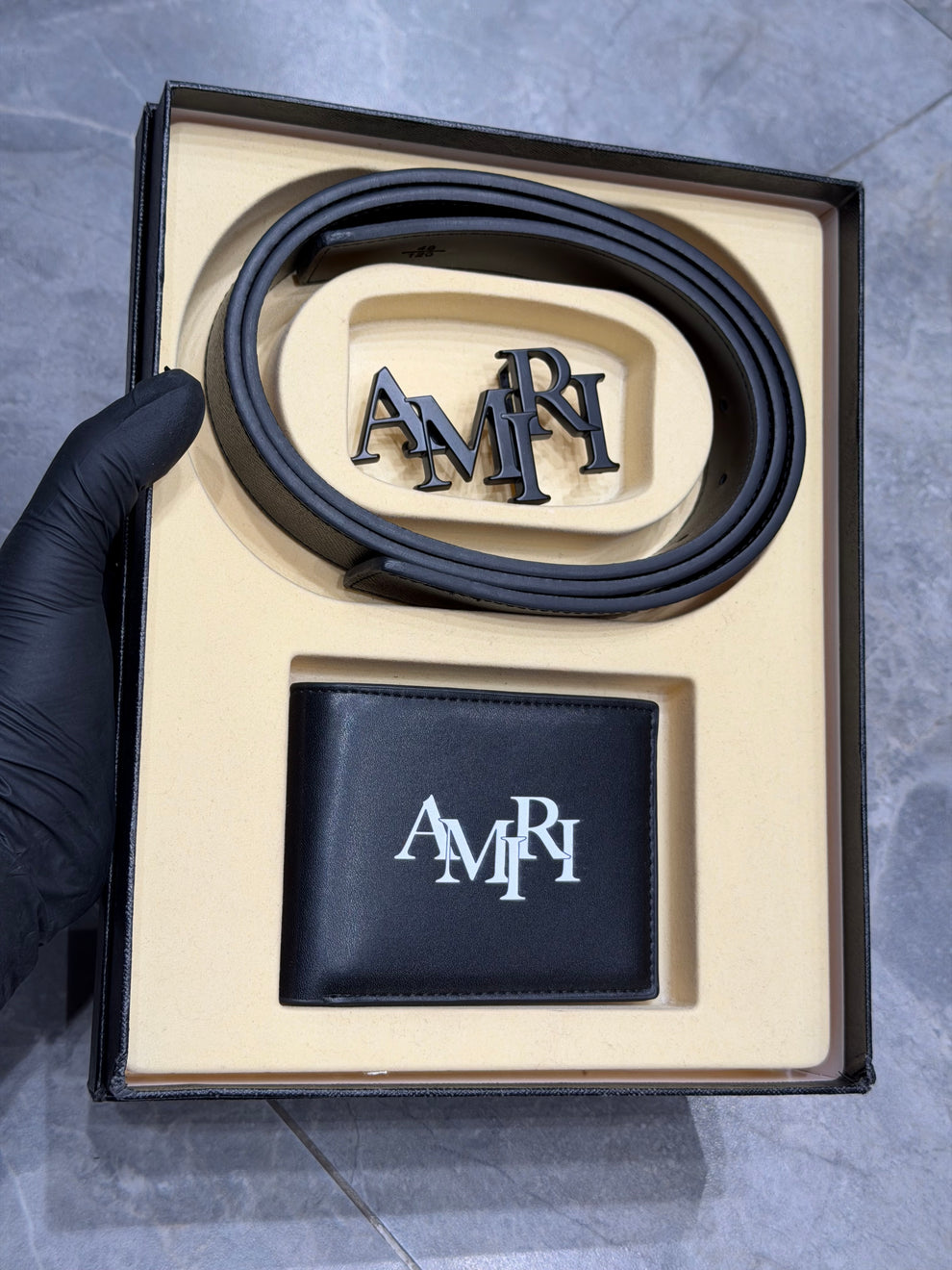 Amiri Wallet and Belt